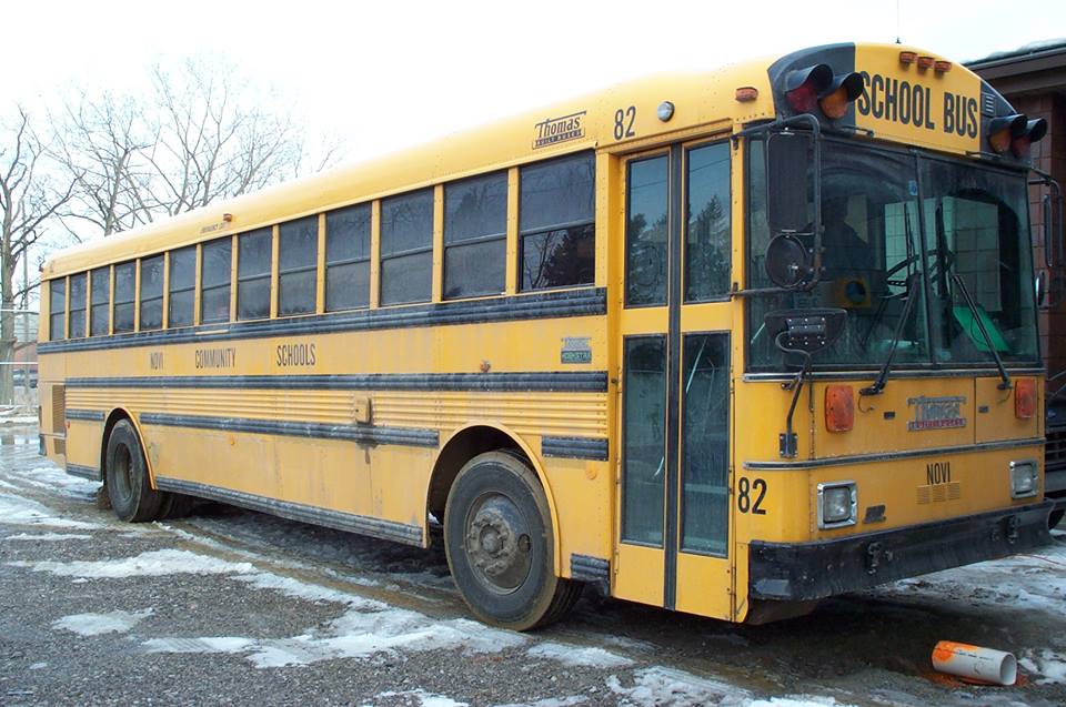 dirty school bus