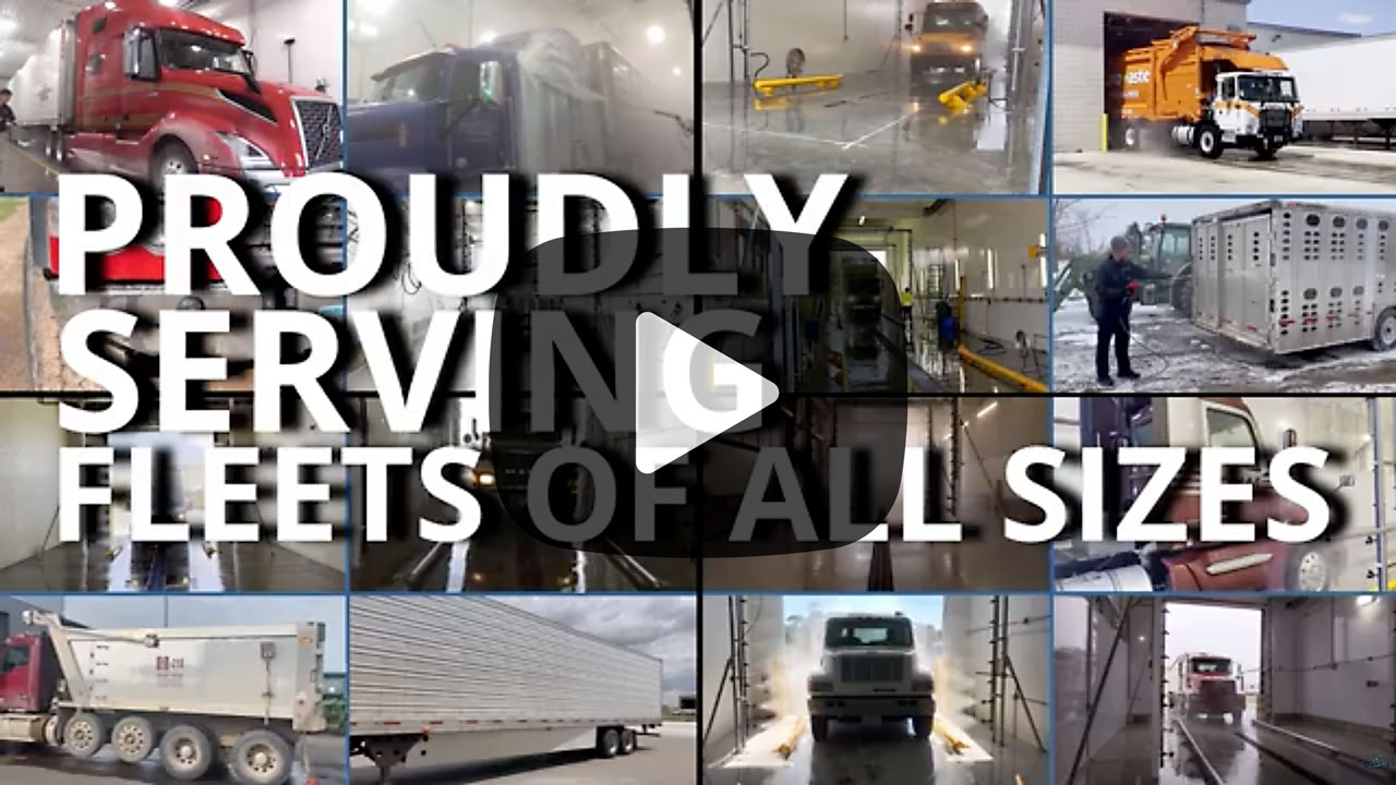Video showing how Hydro-chem systems proudly serves fleets of all sizes with their automated wash systems and specially-formulated chemical solutions
