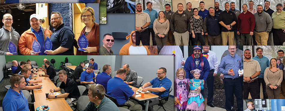 A collage of photos that show our Hydro-Chem Systems family at work and play. 