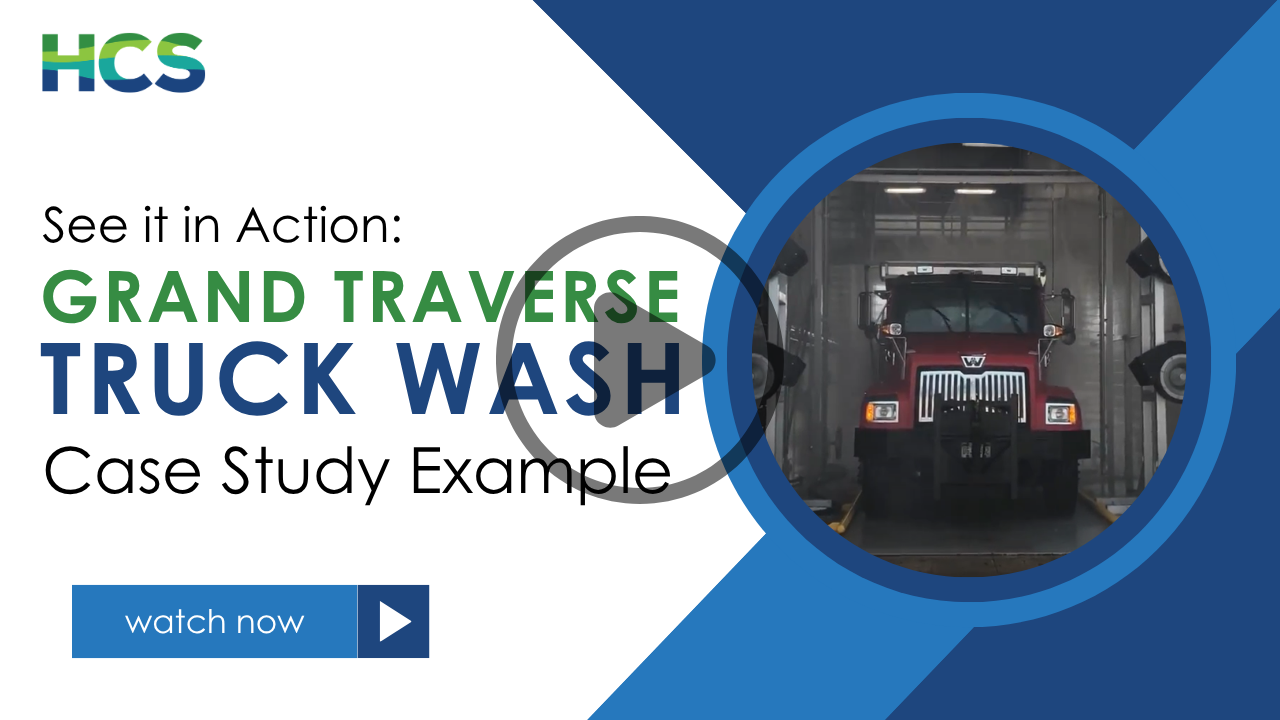 Thumbnail for video showing a plow truck exiting wash 